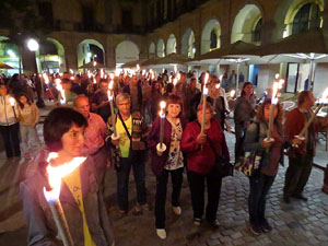 Diada Nacional 2017. XI Marxa de Torxes de Girona pels carrers del Barri Vell de Girona