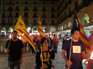 Diada Nacional 2017. XI Marxa de Torxes de Girona pels carrers del Barri Vell de Girona