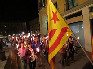 Diada Nacional 2017. XI Marxa de Torxes de Girona pels carrers del Barri Vell de Girona