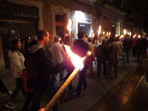 Diada Nacional 2017. XI Marxa de Torxes de Girona pels carrers del Barri Vell de Girona