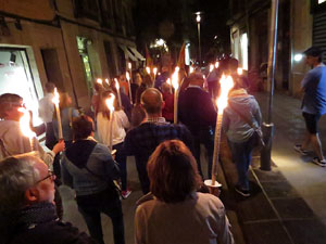 Diada Nacional 2017. XI Marxa de Torxes de Girona pels carrers del Barri Vell de Girona