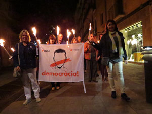 Diada Nacional 2017. XI Marxa de Torxes de Girona pels carrers del Barri Vell de Girona