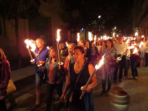 Diada Nacional 2017. XI Marxa de Torxes de Girona pels carrers del Barri Vell de Girona