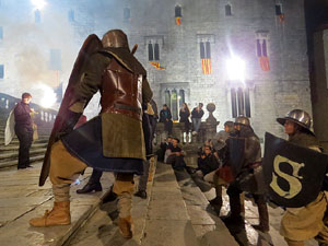 Fires 2017. La Beatufarra, descens del Beatusaure per les escales de la Catedral de Girona