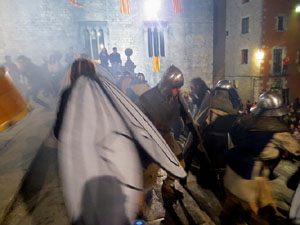 Fires 2017. La Beatufarra, descens del Beatusaure per les escales de la Catedral de Girona