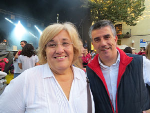 Fires 2017. Els Castells de Vigília a la plaça de Sant Feliu, amb els Marrecs de Salt, la Colla Castellera Esperxats de l'Estany i els Castellers d'Andorra