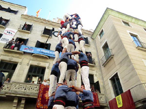Fires 2017. La Diada Castellera a la plaça del Vi, amb els Marrecs de Salt, els Capgrossos de Mataró i els Minyons de Terrass