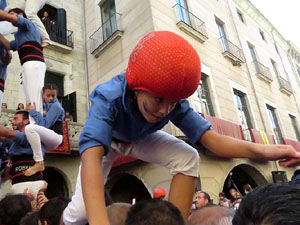 Fires 2017. La Diada Castellera a la plaça del Vi, amb els Marrecs de Salt, els Capgrossos de Mataró i els Minyons de Terrass
