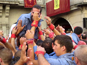Fires 2017. La Diada Castellera a la plaça del Vi, amb els Marrecs de Salt, els Capgrossos de Mataró i els Minyons de Terrass