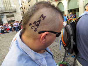 Fires 2017. La Diada Castellera a la plaça del Vi, amb els Marrecs de Salt, els Capgrossos de Mataró i els Minyons de Terrass
