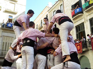Fires 2017. La Diada Castellera a la plaça del Vi, amb els Marrecs de Salt, els Capgrossos de Mataró i els Minyons de Terrass