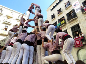 Fires 2017. La Diada Castellera a la plaça del Vi, amb els Marrecs de Salt, els Capgrossos de Mataró i els Minyons de Terrass