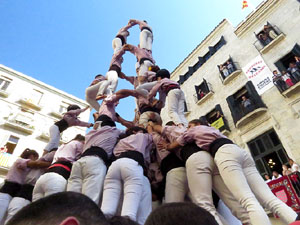 Fires 2017. La Diada Castellera a la plaça del Vi, amb els Marrecs de Salt, els Capgrossos de Mataró i els Minyons de Terrass