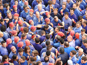 Fires 2017. La Diada Castellera a la plaça del Vi, amb els Marrecs de Salt, els Capgrossos de Mataró i els Minyons de Terrass