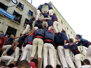 Fires 2017. La Diada Castellera a la plaça del Vi, amb els Marrecs de Salt, els Capgrossos de Mataró i els Minyons de Terrass