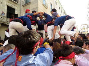 Fires 2017. La Diada Castellera a la plaça del Vi, amb els Marrecs de Salt, els Capgrossos de Mataró i els Minyons de Terrass