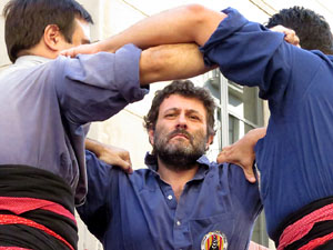 Fires 2017. La Diada Castellera a la plaça del Vi, amb els Marrecs de Salt, els Capgrossos de Mataró i els Minyons de Terrass