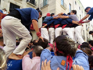 Fires 2017. La Diada Castellera a la plaça del Vi, amb els Marrecs de Salt, els Capgrossos de Mataró i els Minyons de Terrass