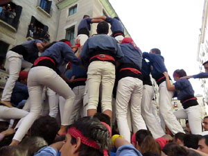 Fires 2017. La Diada Castellera a la plaça del Vi, amb els Marrecs de Salt, els Capgrossos de Mataró i els Minyons de Terrass