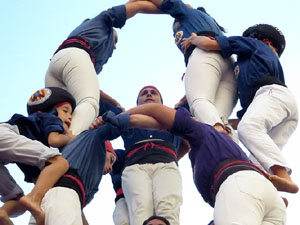 Fires 2017. La Diada Castellera a la plaça del Vi, amb els Marrecs de Salt, els Capgrossos de Mataró i els Minyons de Terrass