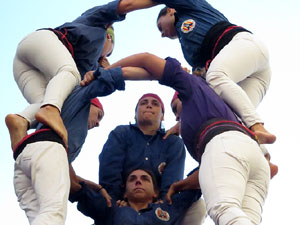 Fires 2017. La Diada Castellera a la plaça del Vi, amb els Marrecs de Salt, els Capgrossos de Mataró i els Minyons de Terrass