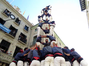 Fires 2017. La Diada Castellera a la plaça del Vi, amb els Marrecs de Salt, els Capgrossos de Mataró i els Minyons de Terrass