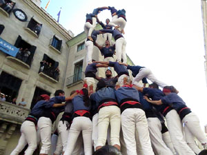 Fires 2017. La Diada Castellera a la plaça del Vi, amb els Marrecs de Salt, els Capgrossos de Mataró i els Minyons de Terrass