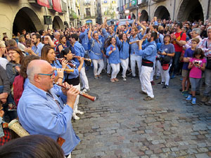 Fires 2017. La Diada Castellera a la plaça del Vi, amb els Marrecs de Salt, els Capgrossos de Mataró i els Minyons de Terrass