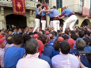 Fires 2017. La Diada Castellera a la plaça del Vi, amb els Marrecs de Salt, els Capgrossos de Mataró i els Minyons de Terrass