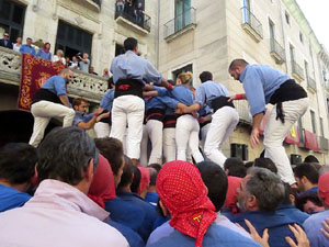Fires 2017. La Diada Castellera a la plaça del Vi, amb els Marrecs de Salt, els Capgrossos de Mataró i els Minyons de Terrass