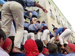 Fires 2017. La Diada Castellera a la plaça del Vi, amb els Marrecs de Salt, els Capgrossos de Mataró i els Minyons de Terrass