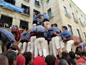 Fires 2017. La Diada Castellera a la plaça del Vi, amb els Marrecs de Salt, els Capgrossos de Mataró i els Minyons de Terrass