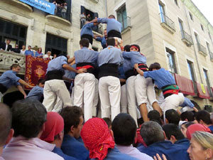 Fires 2017. La Diada Castellera a la plaça del Vi, amb els Marrecs de Salt, els Capgrossos de Mataró i els Minyons de Terrass