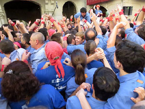 Fires 2017. La Diada Castellera a la plaça del Vi, amb els Marrecs de Salt, els Capgrossos de Mataró i els Minyons de Terrass