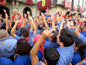 Fires 2017. La Diada Castellera a la plaça del Vi, amb els Marrecs de Salt, els Capgrossos de Mataró i els Minyons de Terrass