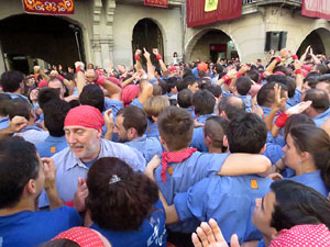 Fires 2017. La Diada Castellera a la plaça del Vi, amb els Marrecs de Salt, els Capgrossos de Mataró i els Minyons de Terrass