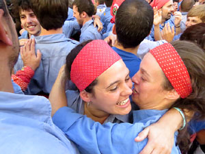 Fires 2017. La Diada Castellera a la plaça del Vi, amb els Marrecs de Salt, els Capgrossos de Mataró i els Minyons de Terrass