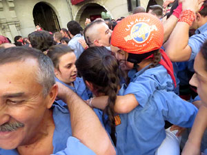 Fires 2017. La Diada Castellera a la plaça del Vi, amb els Marrecs de Salt, els Capgrossos de Mataró i els Minyons de Terrass