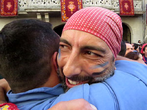 Fires 2017. La Diada Castellera a la plaça del Vi, amb els Marrecs de Salt, els Capgrossos de Mataró i els Minyons de Terrass