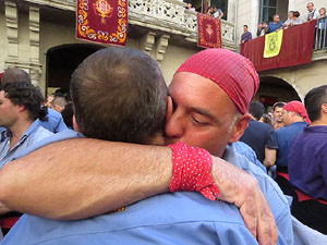Fires 2017. La Diada Castellera a la plaça del Vi, amb els Marrecs de Salt, els Capgrossos de Mataró i els Minyons de Terrass