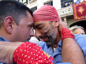 Fires 2017. La Diada Castellera a la plaça del Vi, amb els Marrecs de Salt, els Capgrossos de Mataró i els Minyons de Terrass