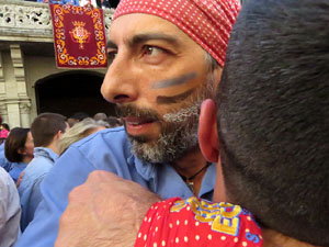 Fires 2017. La Diada Castellera a la plaça del Vi, amb els Marrecs de Salt, els Capgrossos de Mataró i els Minyons de Terrass