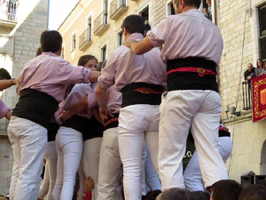 Fires 2017. La Diada Castellera a la plaça del Vi, amb els Marrecs de Salt, els Capgrossos de Mataró i els Minyons de Terrass