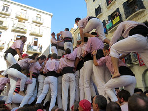 Fires 2017. La Diada Castellera a la plaça del Vi, amb els Marrecs de Salt, els Capgrossos de Mataró i els Minyons de Terrass