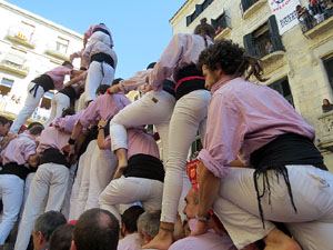 Fires 2017. La Diada Castellera a la plaça del Vi, amb els Marrecs de Salt, els Capgrossos de Mataró i els Minyons de Terrass