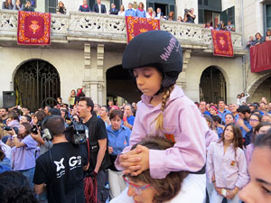 Fires 2017. La Diada Castellera a la plaça del Vi, amb els Marrecs de Salt, els Capgrossos de Mataró i els Minyons de Terrass