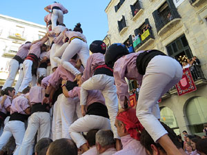 Fires 2017. La Diada Castellera a la plaça del Vi, amb els Marrecs de Salt, els Capgrossos de Mataró i els Minyons de Terrass
