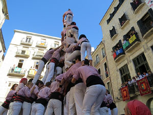 Fires 2017. La Diada Castellera a la plaça del Vi, amb els Marrecs de Salt, els Capgrossos de Mataró i els Minyons de Terrass