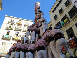 Fires 2017. La Diada Castellera a la plaça del Vi, amb els Marrecs de Salt, els Capgrossos de Mataró i els Minyons de Terrass