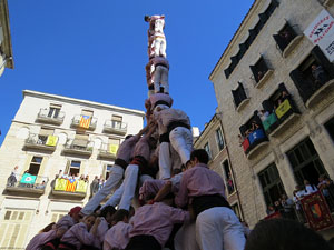 Fires 2017. La Diada Castellera a la plaça del Vi, amb els Marrecs de Salt, els Capgrossos de Mataró i els Minyons de Terrass
